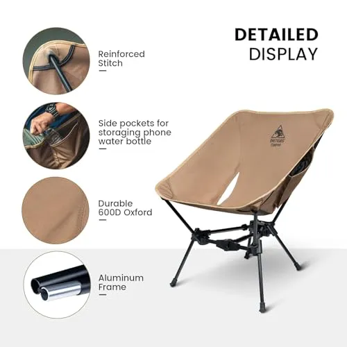 Tigerblade Camping Chair,Lightweight Folding Backpacking Hiking-330lbs