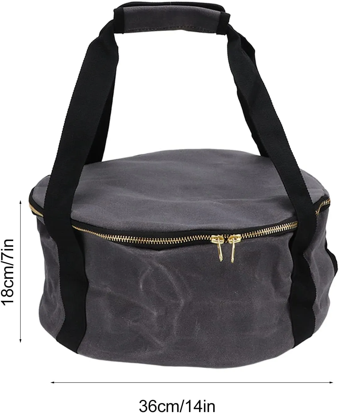 Topyond Storage Bag, Camp Cooker Bag, Canvas Pot Bag, Dustproof Canvas Zipper Cooker Frying Pan Tableware Storage Bag for Camping