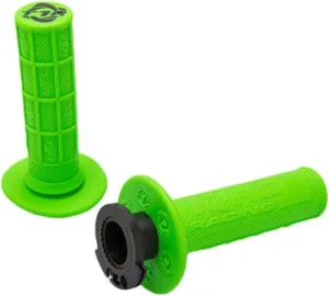 TORC1 Racing Defy Lock On MX Grips Green for Kawasaki KLX110 2002-2018