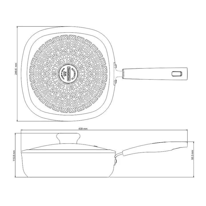 Tramontina Golden Deep-Frying Pan 2.8 Litres