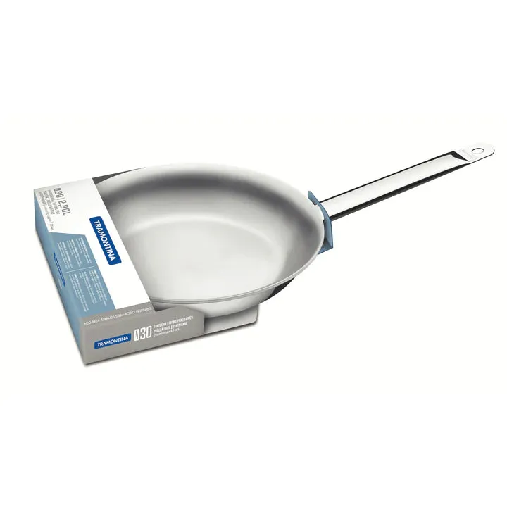 Tramontina Grano 2.9 L Shallow Stainless Steel Frying Pan - 30cms
