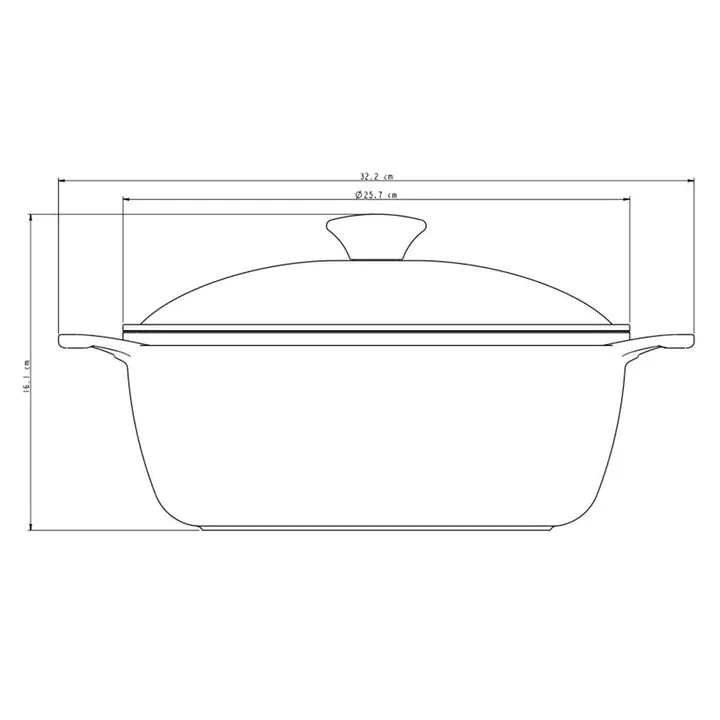 Tramontina Lyon Black Casserole 3.7 Litres