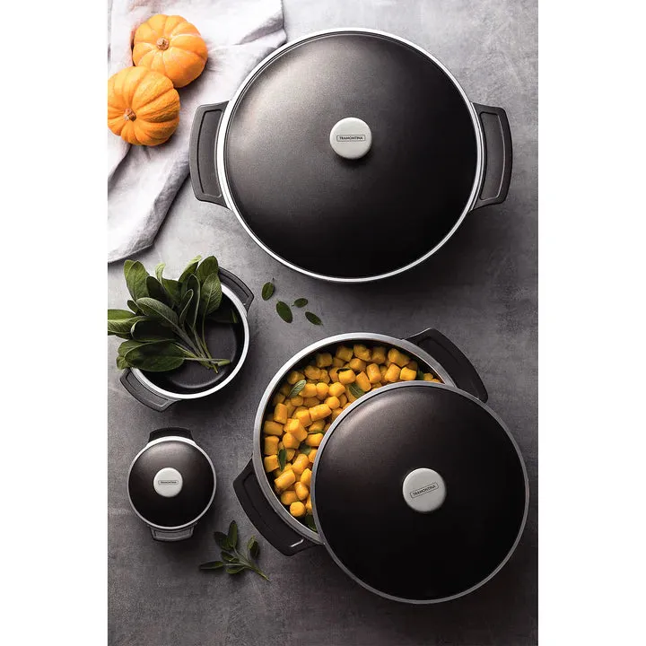 Tramontina Lyon Black Casserole 3.7 Litres