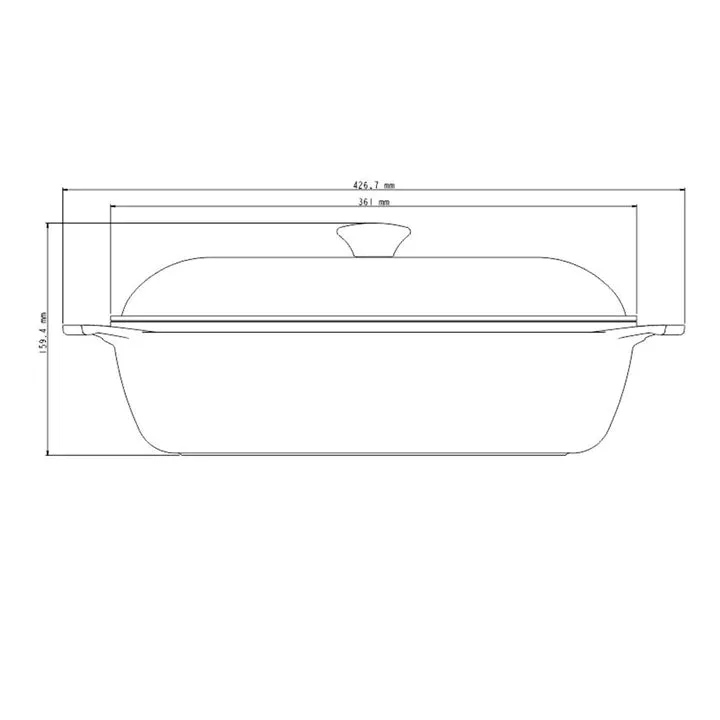 Tramontina Lyon Black Square Pot 5.5 Litres