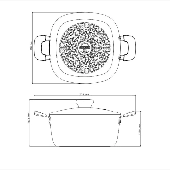 Tramontina Refinatta Red Casserole 5.7 Litres