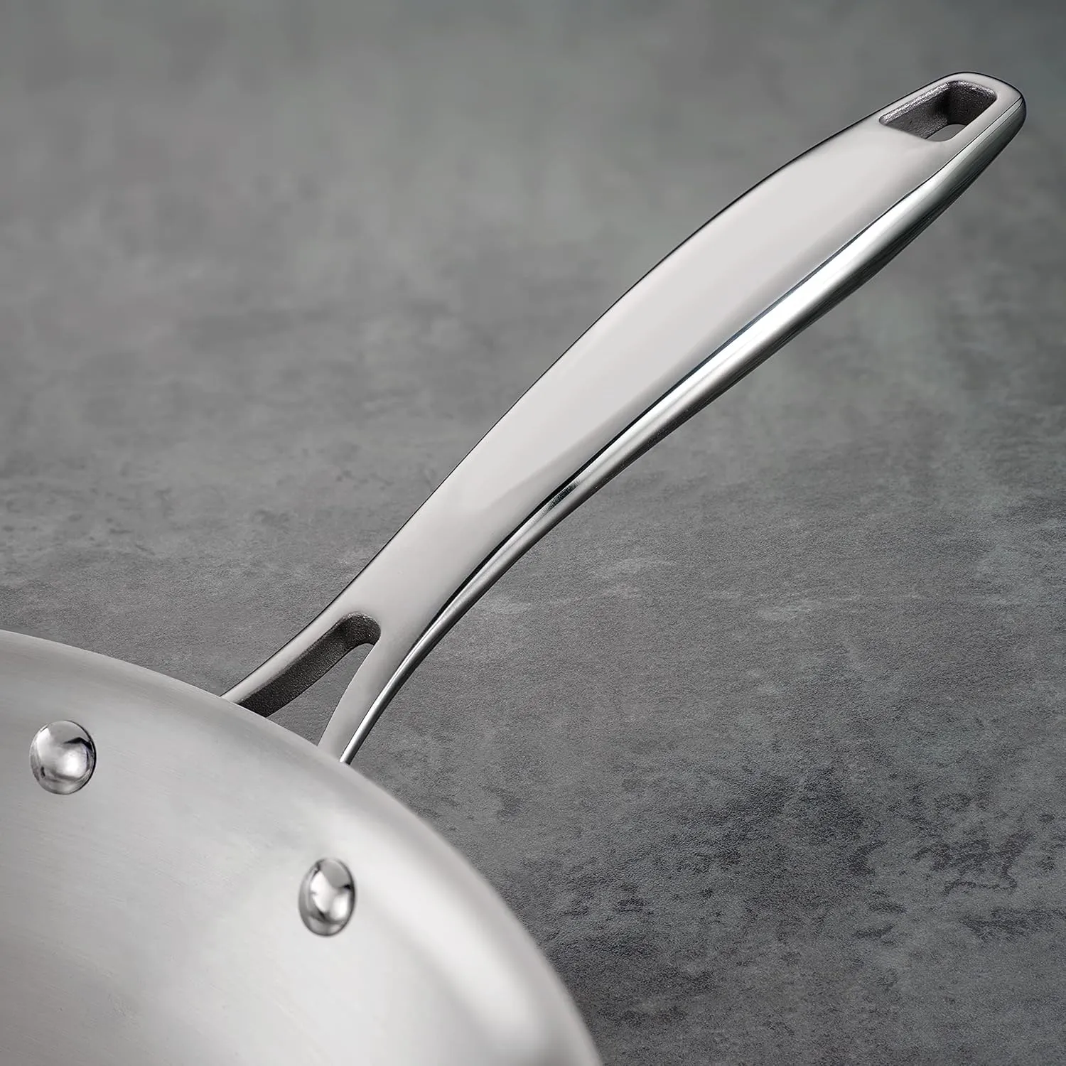 Tramontina Seattle Tri-Ply Clad Stainless Steel 12-Inch Large Frying Pan, Induction-Ready Skillet, Dishwasher-Safe, NSF-Certified, Made in Brazil