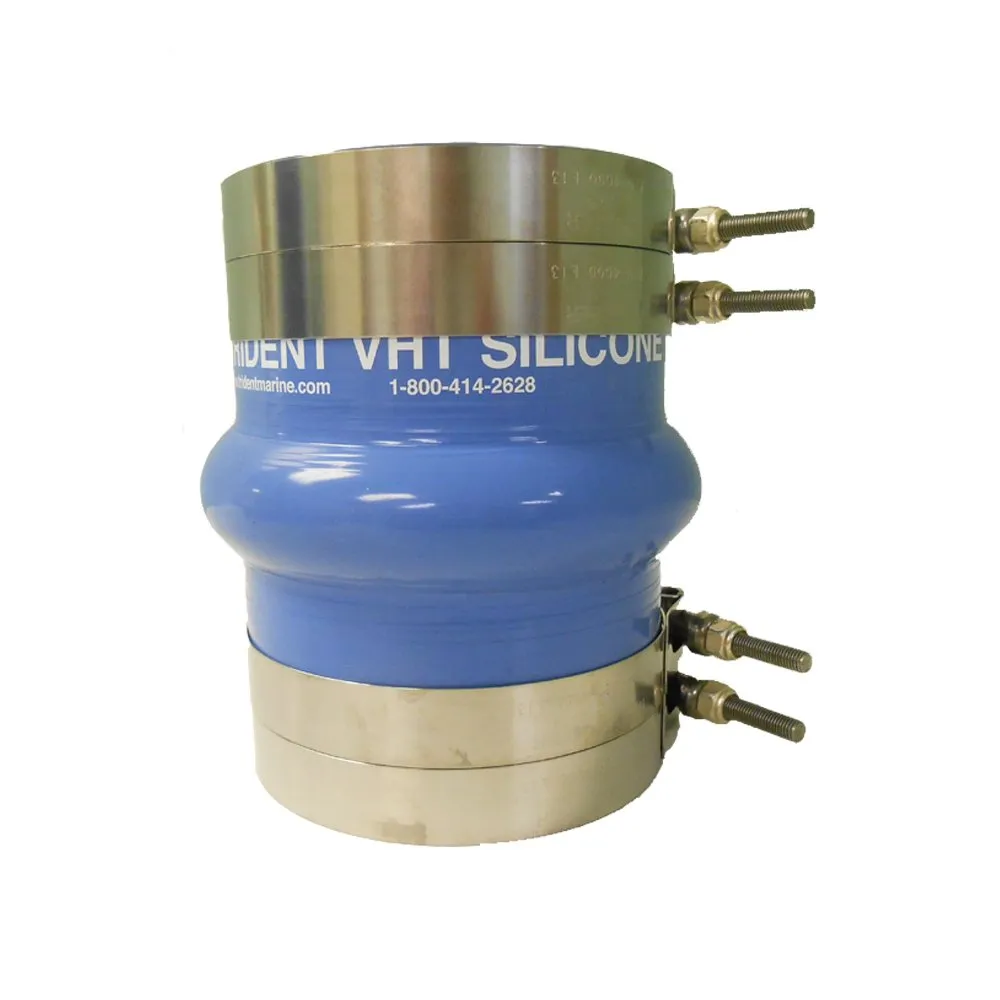Trident Marine 272V2000-S/S Handbuilt Reinforced Silicone Wet Exhaust Single Hump Hose Or Bellows with Clamps, 2", 350-Degree Fahrenheit