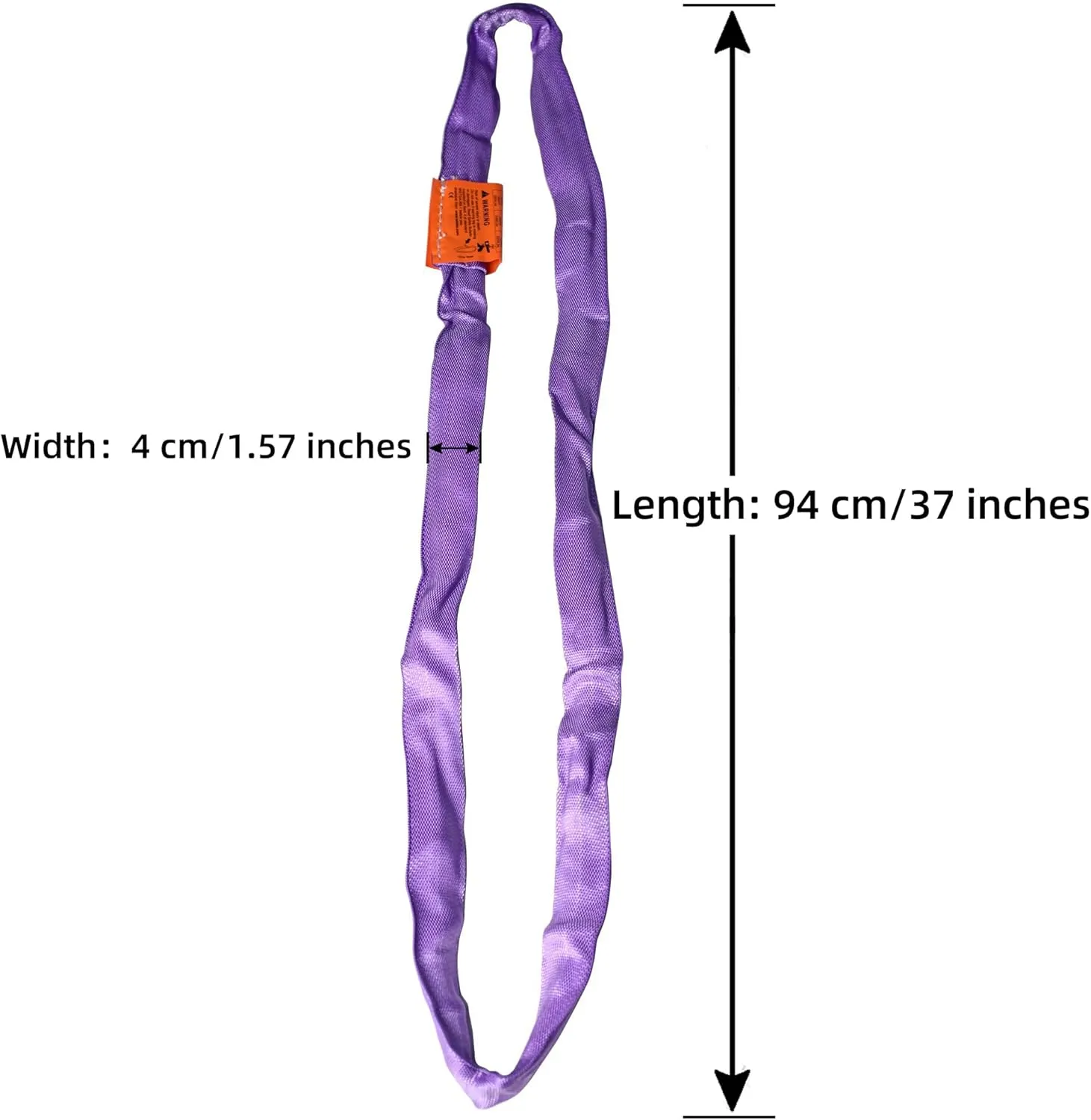 Ultra-Durable High-Strength Nylon Round Sling 3FT/94cm - Continuously Woven Lifting Strap for Aerial Hoop Rigging, Hammock, Silk | 2,600lb Capacity & Exceptional Wear/Tensile Strength
