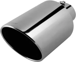Upower 4" to 10" Exhaust Tip Mirror Polished 4 Inch Inlet 10 Inch Outlet Exhaust Tailpipe 18" Length Bolt-On 45 Degree Angle Cut Tail Pipe