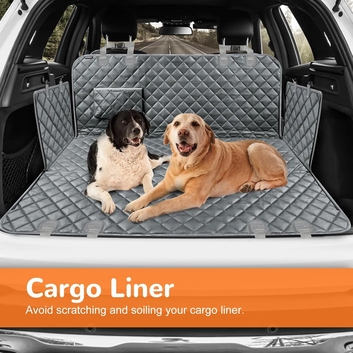 URPOWER Dog Car Seat Cover for Back Seat Waterproof Seat Cover Hammock 600D Heavy Duty Scratch Proof Nonslip Durable Soft Backseat Covers for Cars Trucks and SUVs