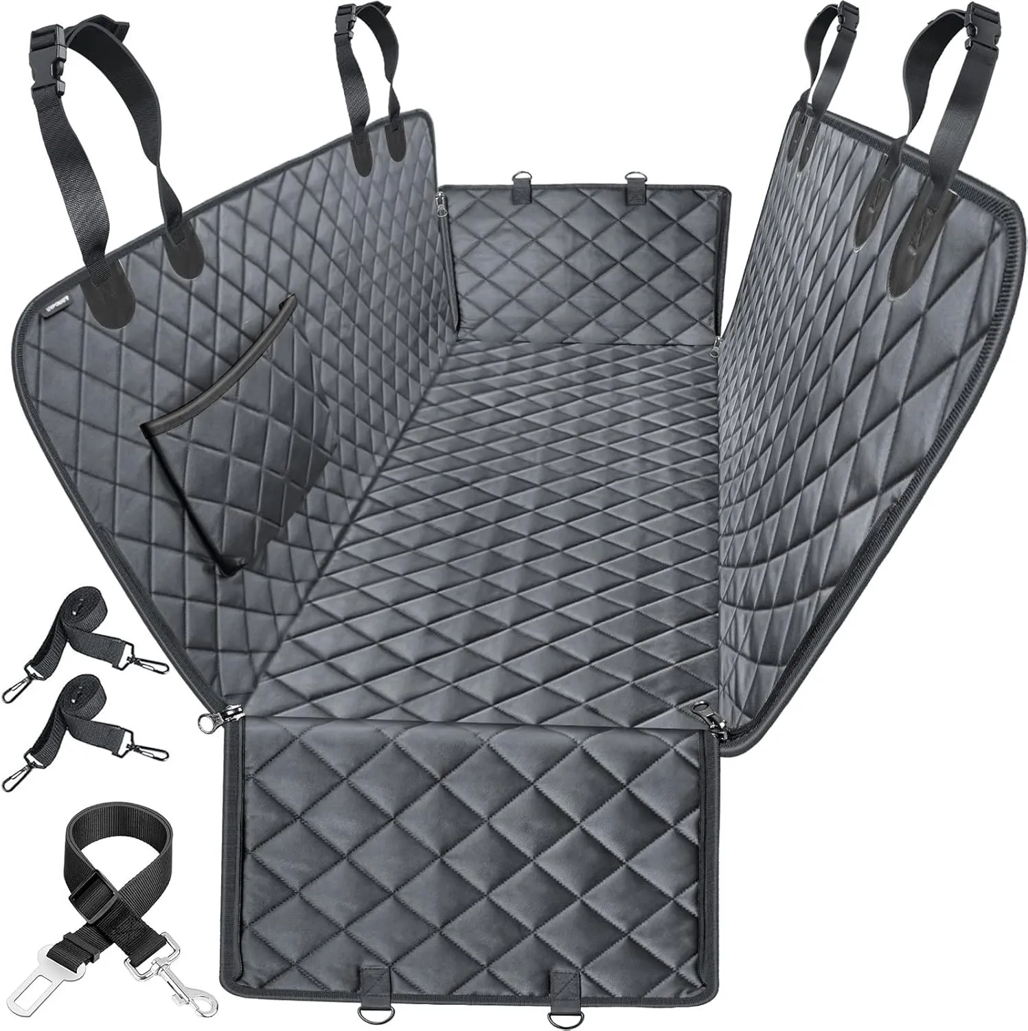 URPOWER Dog Car Seat Cover for Pets 100% Waterproof Hammock 600D Heavy Duty Scratch Proof Nonslip Durable Soft Back Seat Covers for Cars Trucks and SUVs