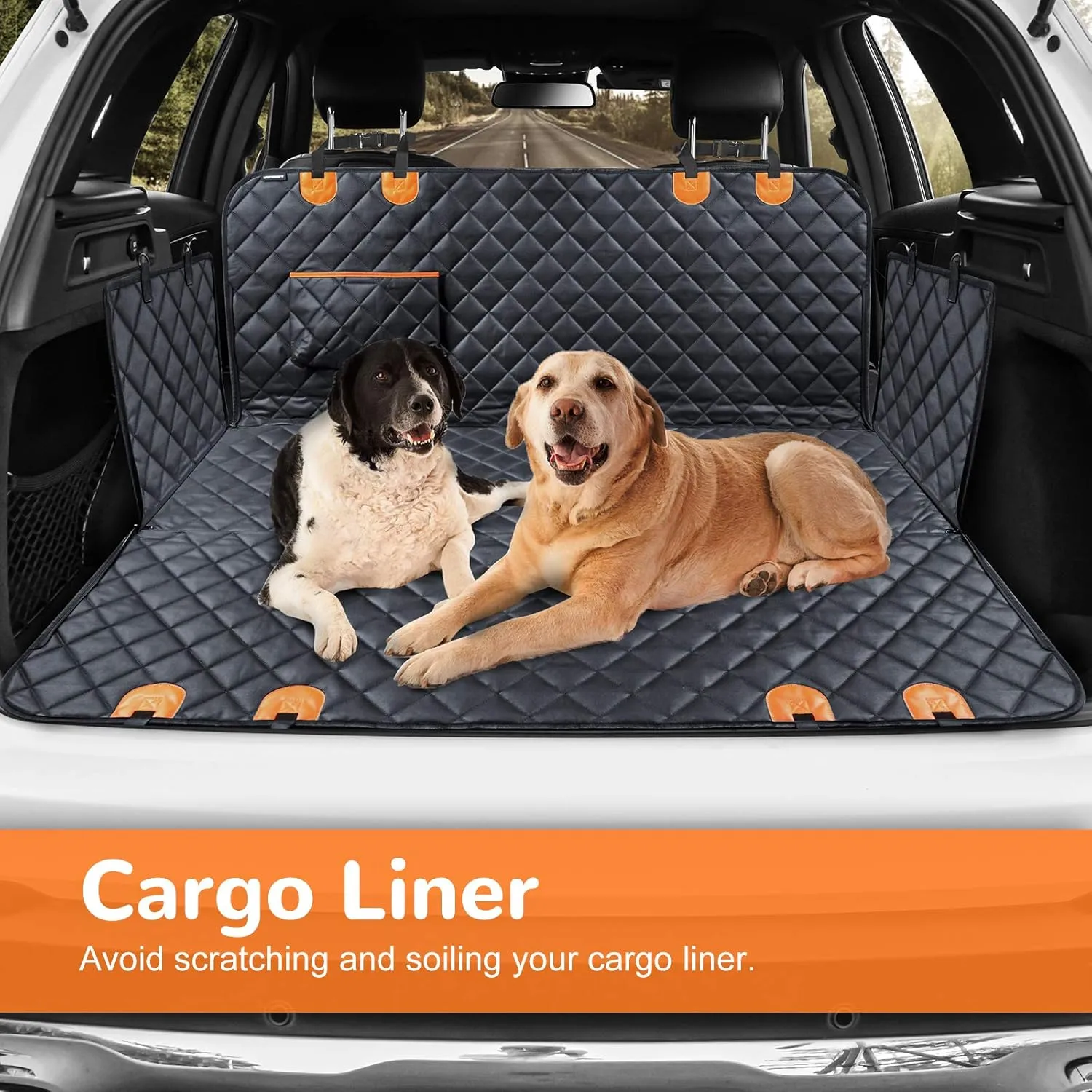 URPOWER Dog Seat Cover 100% Waterproof Hammock 600D Heavy Duty Scratch Proof Nonslip Durable Soft Pet Back Seat Covers for Cars Trucks and SUVs