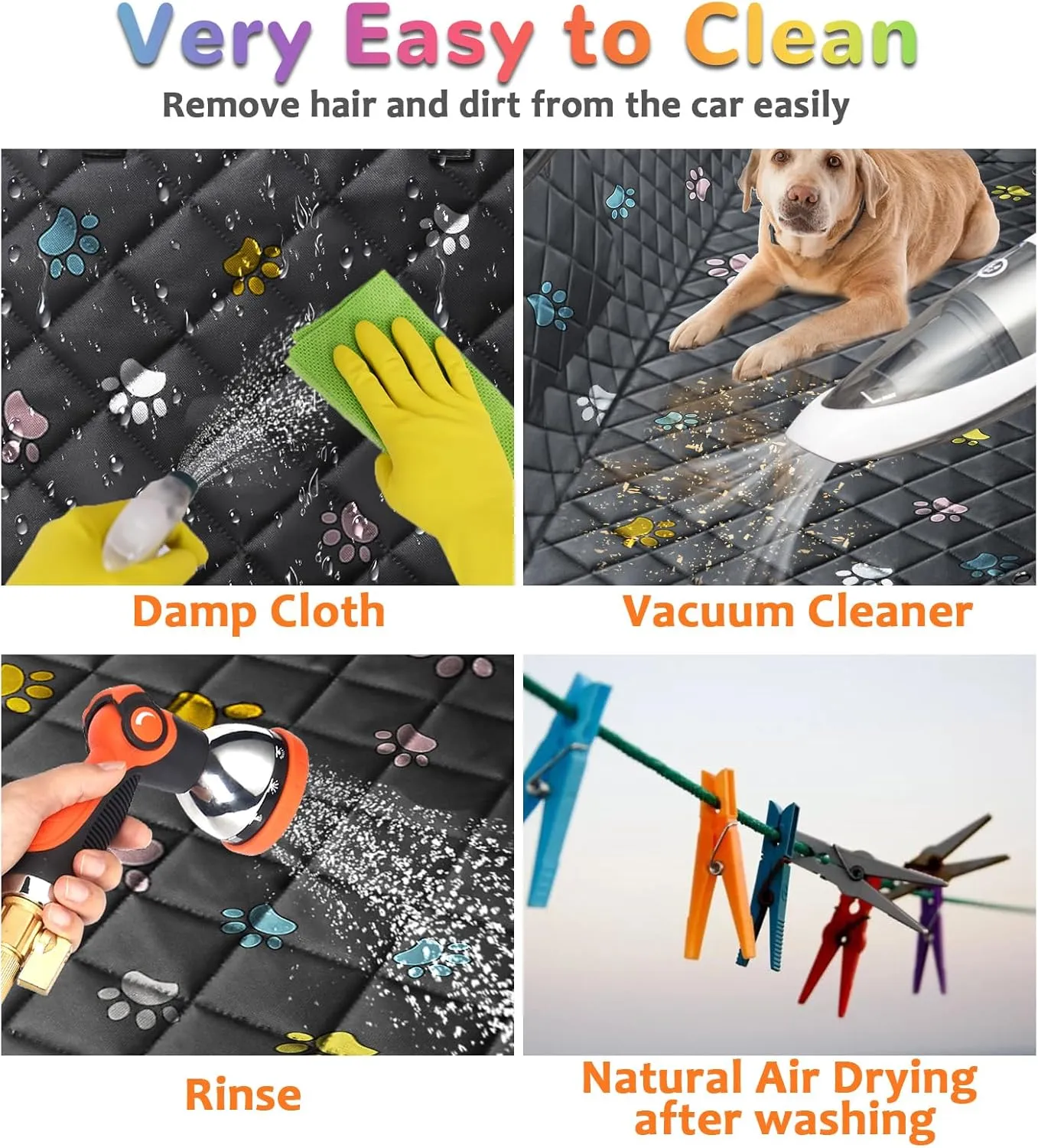 URPOWER Dog Seat Cover Car Seat Cover for Pets 100% Waterproof Pet Seat Cover Hammock 600D Heavy Duty Scratch Proof Nonslip Durable Soft Pet Back Seat Covers for Cars Trucks and SUVs