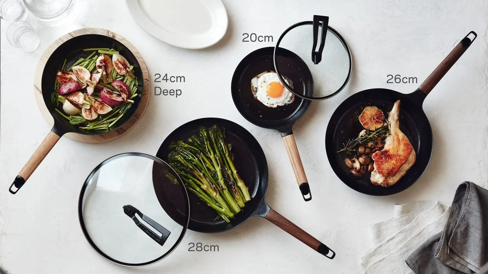 Vermicular Frying Pan Made in Japan 20cm 24cm 26cm 28cm