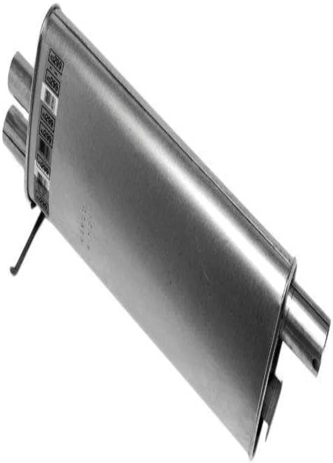 Walker Quiet-Flow SS 43299 Direct Fit Exhaust Muffler Assembly 2.5" Inlet (ID) 2" Outlet (ID) for Ford F-250 HD