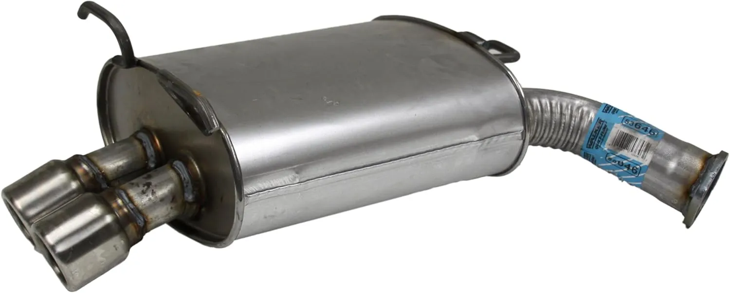 Walker Quiet-Flow SS 53646 Direct Fit Exhaust Muffler Assembly 2.75" Inlet (OD) 2.75" Outlet (OD) for INFINITI G35
