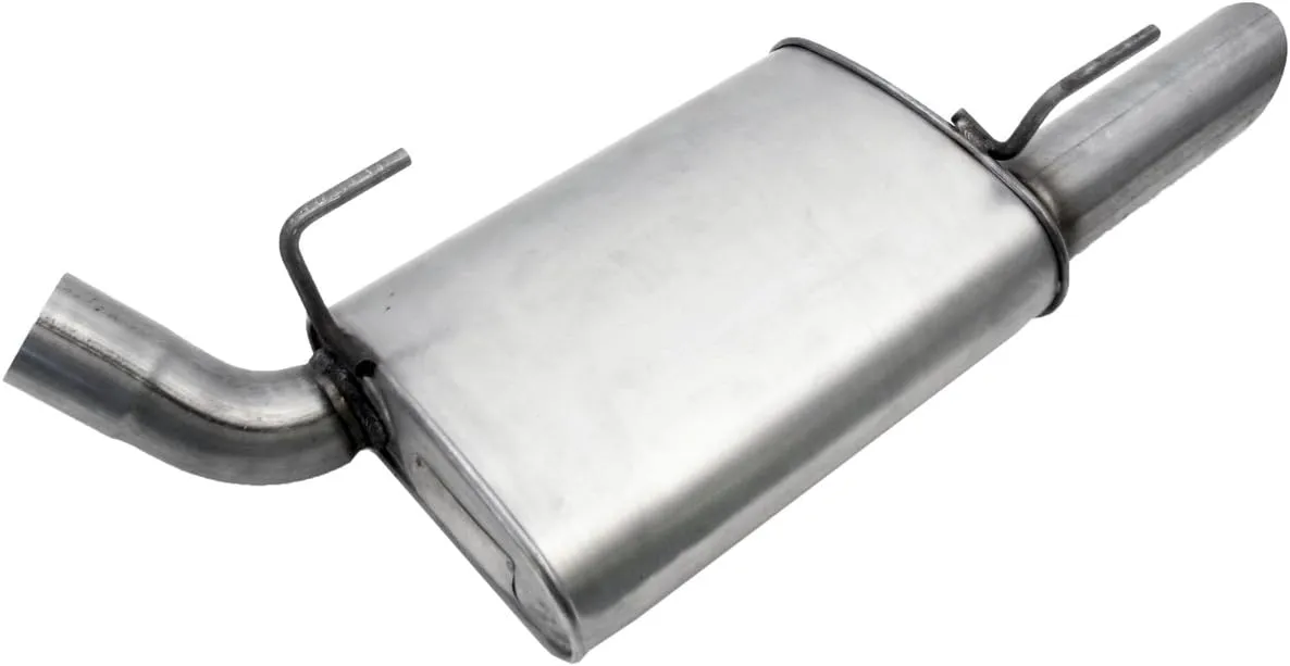 Walker Quiet-Flow SS 53740 Direct Fit Exhaust Muffler Assembly 2.5" Inlet (ID) 3" Outlet (OD) for Ford Mustang