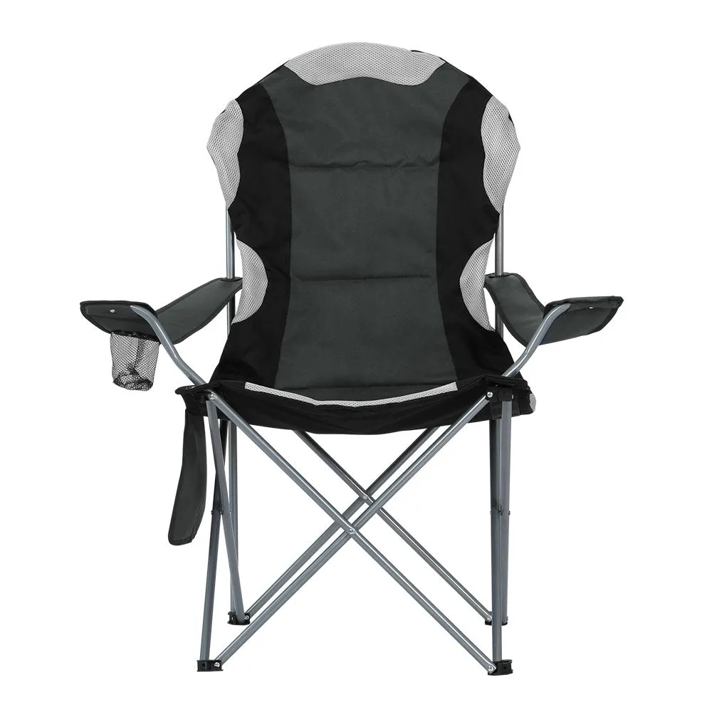Weisshorn 2X Portable Folding Camping Chairs with Armrests