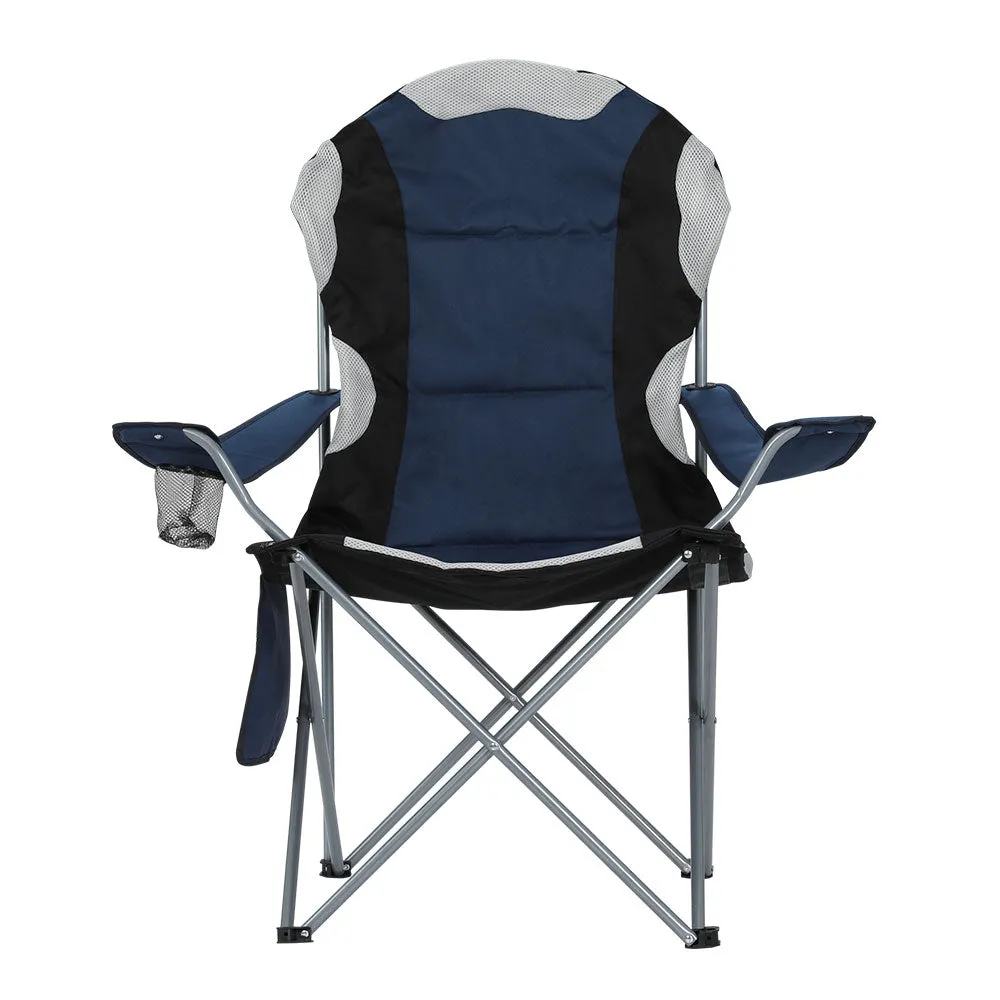 Weisshorn Portable Folding Camping Chairs with Drink Holder and Organizer - Set of 2