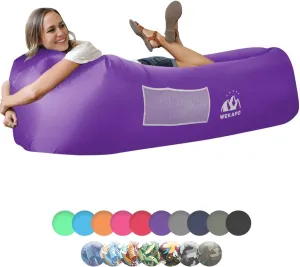 WEKAPO Inflatable Lounger Air Sofa Hammock-Portable,Water Proof& Anti-Air Leaking Design-Ideal Couch for Backyard Beach Traveling Camping Picnics & Music Festivals