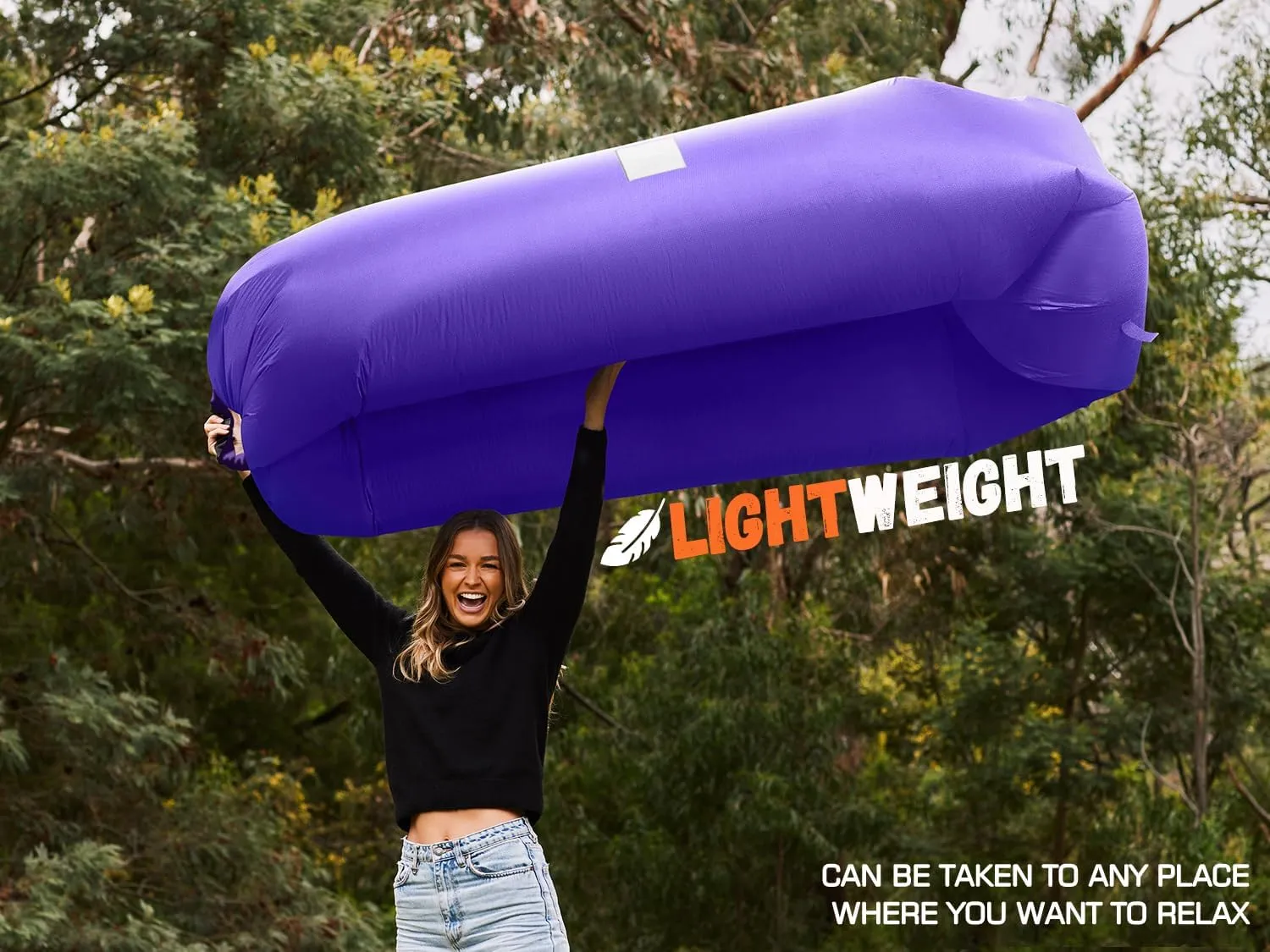 WEKAPO Inflatable Lounger Air Sofa Hammock-Portable,Water Proof& Anti-Air Leaking Design-Ideal Couch for Backyard Beach Traveling Camping Picnics & Music Festivals