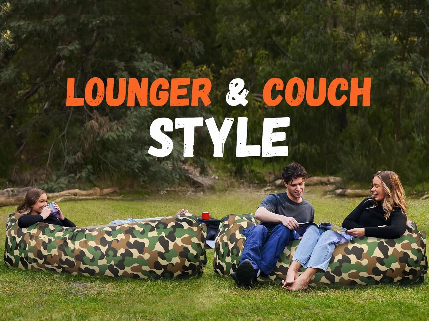 WEKAPO Inflatable Lounger Air Sofa Hammock-Portable,Water Proof& Anti-Air Leaking Design-Ideal Couch for Backyard Beach Traveling Camping Picnics & Music Festivals