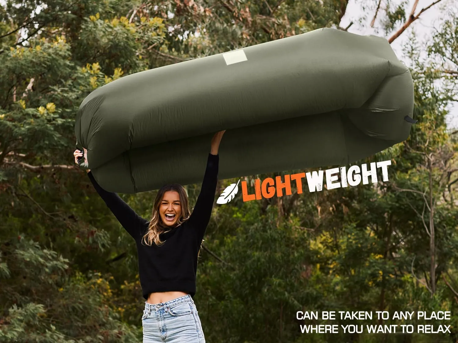 WEKAPO Inflatable Lounger Air Sofa Hammock-Portable,Water Proof& Anti-Air Leaking Design-Ideal Couch for Backyard Beach Traveling Camping Picnics & Music Festivals