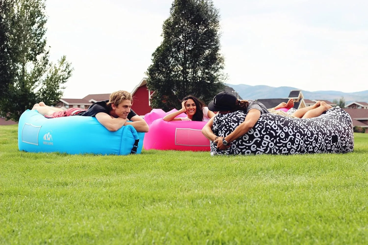 WEKAPO Inflatable Lounger Air Sofa Hammock-Portable,Water Proof& Anti-Air Leaking Design-Ideal Couch for Backyard Beach Traveling Camping Picnics & Music Festivals