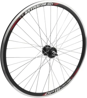 Wheel Master Weinmann DP18 Rear Wheel - 700c, 36H, Fixie/Freewheel, MSW, Black/Black/Silver