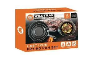 Wildtrak Cast Iron Frying Pan 3 Piece Set