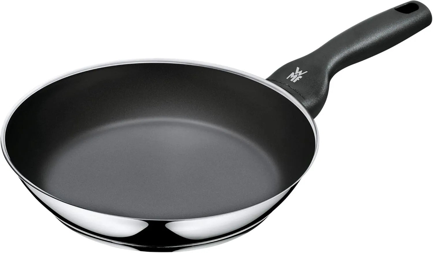 WMF Frying pan Coated Ø 24cm CeraDur Profi Pouring Rim Plastic Handle with Flame retardants Cromargan Stainless Steel CeraDur Suitable for Induction Hand wash