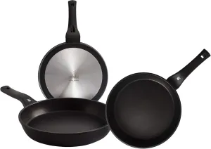 WMF Permadur Premium Set of 3 Stainless Steel Frying Pans 20, 24 and 28 cm with Non-Stick for All Cookers Including Induction