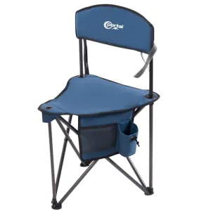 XL Quick Folding Tripod Stool with Backres, Fishing Camping Chair with Carry Strap