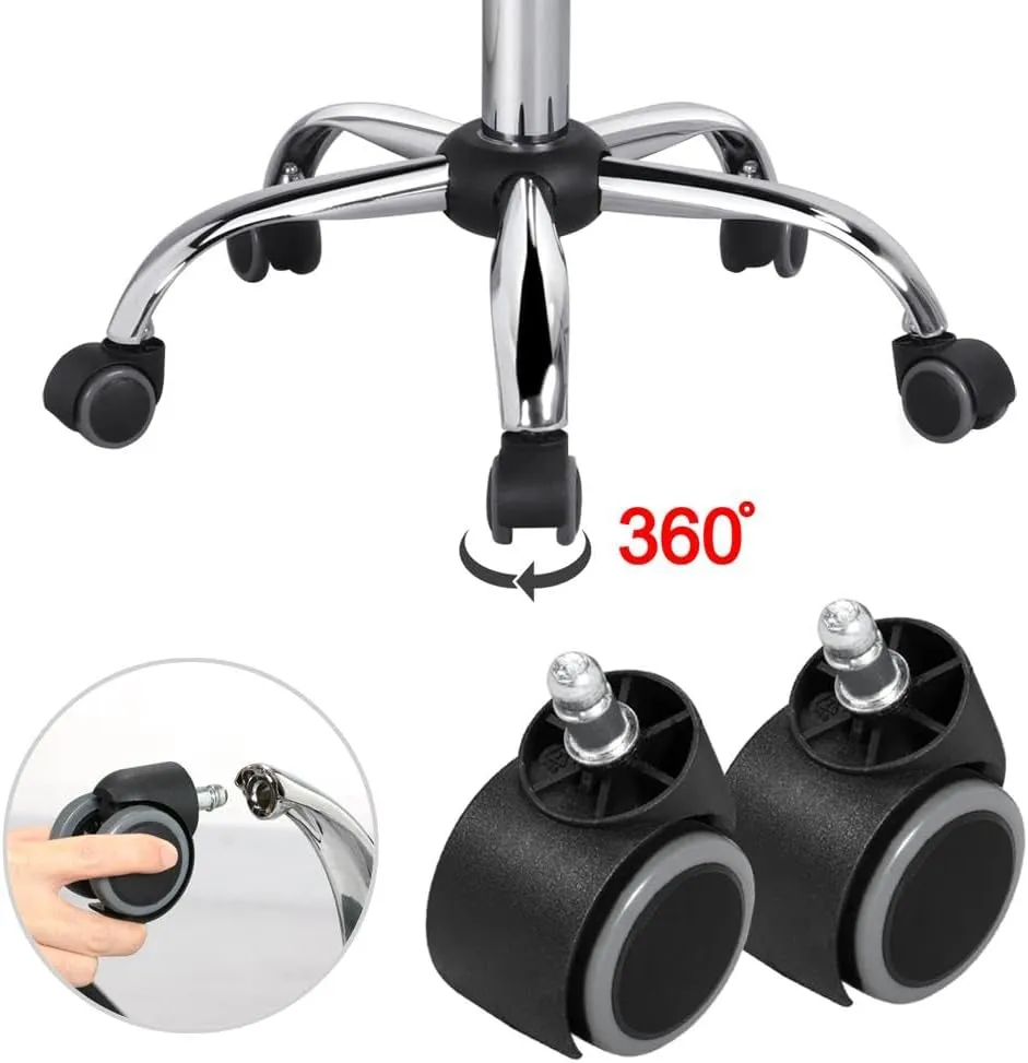 Yaheetech Adjustable Task Chair PU Leather Low Back Ribbed Armless Swivel Black Desk Chair Office Chair Wheels