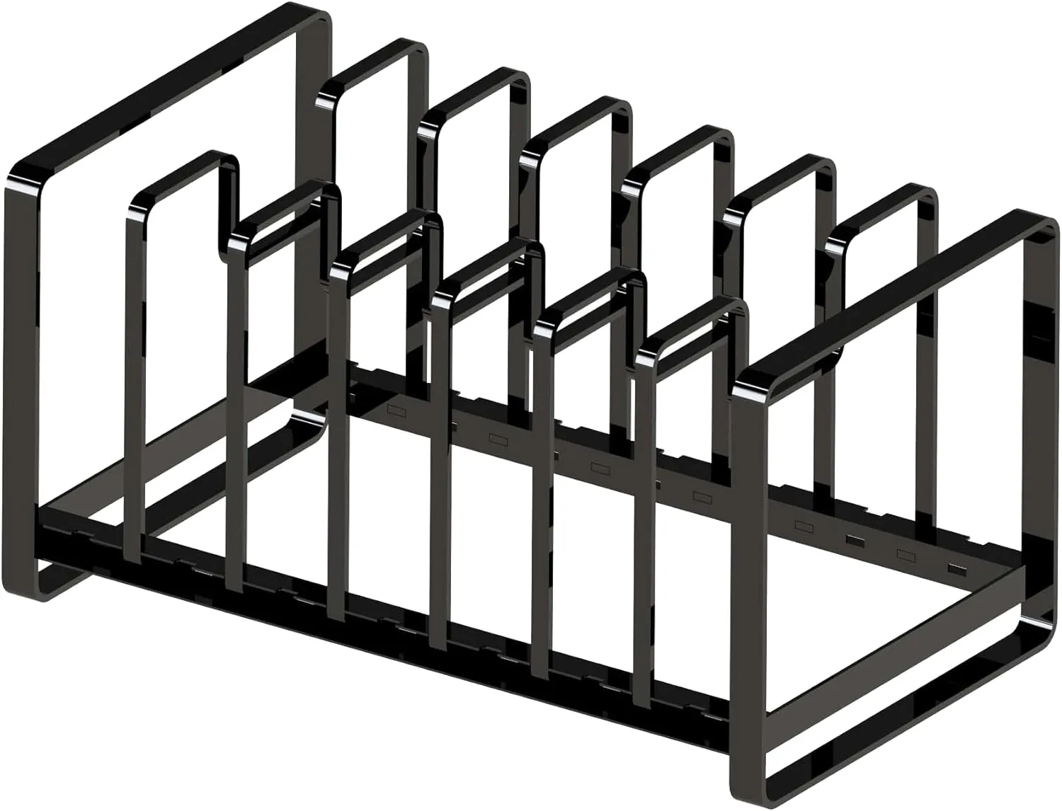 Yamazaki Home Tower Under Sink Pot Lids And Frying Pan Storage Kitchen Drawer Organizer Rack - Steel