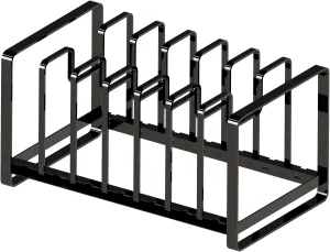 Yamazaki Home Tower Under Sink Pot Lids And Frying Pan Storage Kitchen Drawer Organizer Rack - Steel