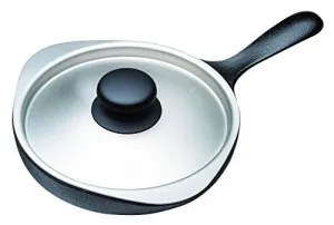 Yanagi Design Japanese Mini Pan 18cm Frying Pan IH compatible Nambu Ironware with lid